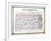1878, Kansas State Railroad Map, Kansas, United States-null-Framed Giclee Print