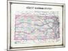 1878, Kansas State Railroad Map, Kansas, United States-null-Mounted Giclee Print