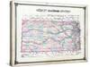 1878, Kansas State Railroad Map, Kansas, United States-null-Stretched Canvas