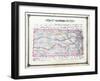 1878, Kansas State Railroad Map, Kansas, United States-null-Framed Giclee Print