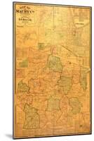 1878, Maury County Wall Map, Tennessee, United States-null-Mounted Giclee Print