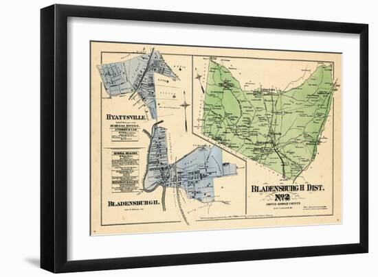 1878, Prince George County - District 2 - Bladensburg, Hyattsville, Bladensburgh, DC, USA-null-Framed Premium Giclee Print