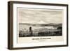 1878, Tacoma and Mount Rainier Bird's Eye View, Washington, United States-null-Framed Giclee Print