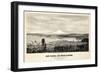 1878, Tacoma and Mount Rainier Bird's Eye View, Washington, United States-null-Framed Giclee Print