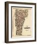 1878, Vermont State Map, Vermont, United States-null-Framed Giclee Print