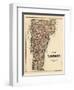 1878, Vermont State Map, Vermont, United States-null-Framed Giclee Print