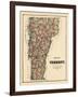 1878, Vermont State Map, Vermont, United States-null-Framed Giclee Print