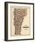 1878, Vermont State Map, Vermont, United States-null-Framed Giclee Print