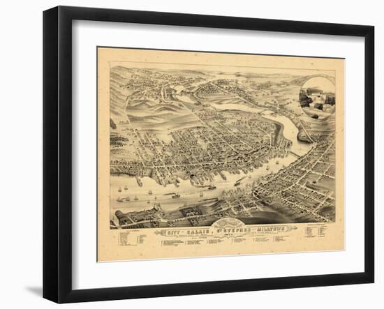 1879, Calais, Maine-null-Framed Giclee Print