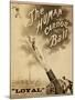 1879 Circus Poster for Human Cannonball Aerial Acrobatic Act-null-Mounted Art Print