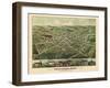 1879, Foxborough Bird's Eye View, Massachusetts, United States-null-Framed Giclee Print