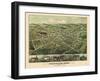 1879, Foxborough Bird's Eye View, Massachusetts, United States-null-Framed Giclee Print