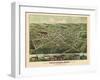 1879, Foxborough Bird's Eye View, Massachusetts, United States-null-Framed Giclee Print