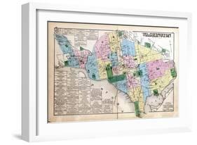 1879, Index Map, District of Columbia, United States-null-Framed Giclee Print