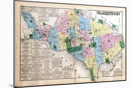 1879, Index Map, District of Columbia, United States-null-Mounted Giclee Print