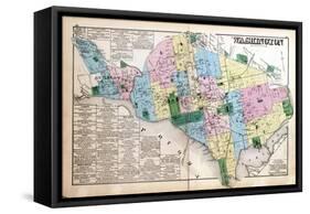 1879, Index Map, District of Columbia, United States-null-Framed Stretched Canvas