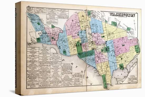 1879, Index Map, District of Columbia, United States-null-Stretched Canvas