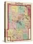 1879, Kosciusko County Map, Indiana, United States-null-Stretched Canvas