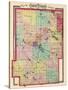 1879, Kosciusko County Map, Indiana, United States-null-Stretched Canvas