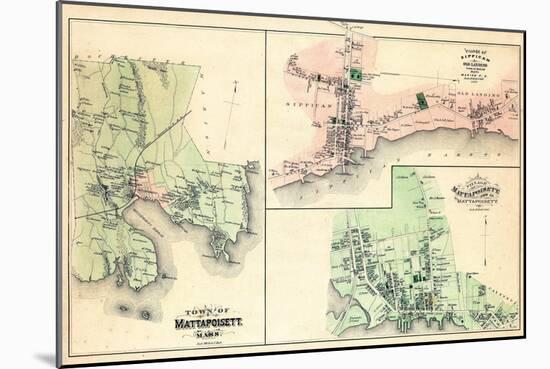 1879, Mattapoisett Town, Sippican, Old Landing Village, Mattapoisett, Massachusetts, Unite States-null-Mounted Giclee Print