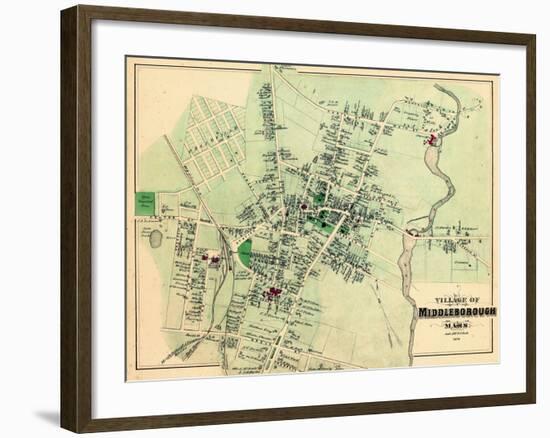 1879, Middleborough Village, Massachusetts, United States-null-Framed Giclee Print