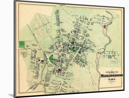 1879, Middleborough Village, Massachusetts, United States-null-Mounted Giclee Print