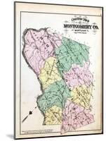 1879, Montgomery County Outline Map, District of Columbia, United States-null-Mounted Giclee Print