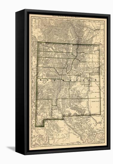 1879, New Mexico State Map, New Mexico, United States-null-Framed Stretched Canvas