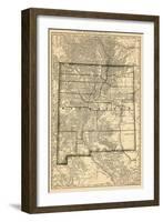 1879, New Mexico State Map, New Mexico, United States-null-Framed Giclee Print