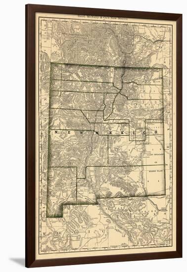 1879, New Mexico State Map, New Mexico, United States-null-Framed Giclee Print