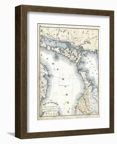 1879, Ontario - Counties - Bruce, Algoma District and Manitoulin Island, Canada-null-Framed Giclee Print