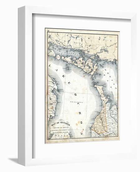 1879, Ontario - Counties - Bruce, Algoma District and Manitoulin Island, Canada-null-Framed Giclee Print