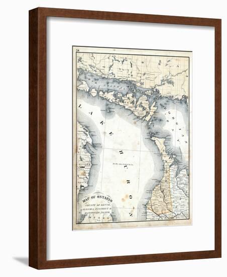 1879, Ontario - Counties - Bruce, Algoma District and Manitoulin Island, Canada-null-Framed Giclee Print