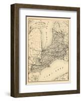 1879, Ontario - Counties, Essex, Kent, Lambton, Huron, Perth, Middlesex, Elgin, Canada, Oxford-null-Framed Giclee Print