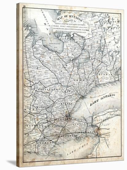 1879, Ontario - Counties - Grey, Simcoe, Ontario, Victoria, York, Peel, Wellington-null-Stretched Canvas