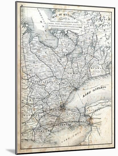 1879, Ontario - Counties - Grey, Simcoe, Ontario, Victoria, York, Peel, Wellington-null-Mounted Giclee Print