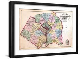 1879, Outline Map - Prince George County, Maryland, Fairfax and Alexandria Counties Virginia, Distr-null-Framed Giclee Print