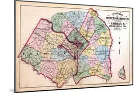 1879, Outline Map - Prince George County, Maryland, Fairfax and Alexandria Counties Virginia, Distr-null-Mounted Giclee Print