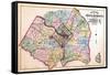 1879, Outline Map - Prince George County, Maryland, Fairfax and Alexandria Counties Virginia, Distr-null-Framed Stretched Canvas