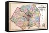 1879, Outline Map - Prince George County, Maryland, Fairfax and Alexandria Counties Virginia, Distr-null-Framed Stretched Canvas