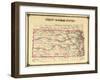 1879, Railroad Map, Kansas, StateUnited States-null-Framed Giclee Print