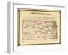 1879, Railroad Map, Kansas, StateUnited States-null-Framed Giclee Print