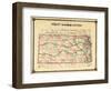 1879, Railroad Map, Kansas, StateUnited States-null-Framed Giclee Print