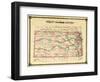 1879, Railroad Map, Kansas, StateUnited States-null-Framed Giclee Print