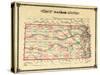 1879, Railroad Map, Kansas, StateUnited States-null-Stretched Canvas