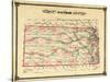 1879, Railroad Map, Kansas, StateUnited States-null-Stretched Canvas