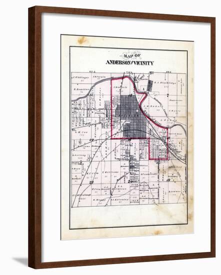 1880, Anderson and Vicinity, Indiana, United States-null-Framed Giclee Print