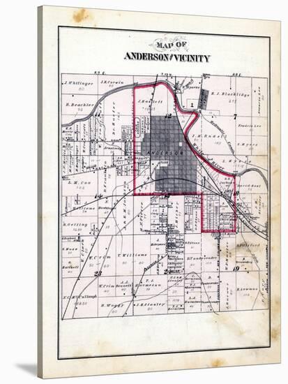 1880, Anderson and Vicinity, Indiana, United States-null-Stretched Canvas