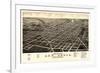 1880, Ann Arbor Bird's Eye View, Michigan, United States-null-Framed Giclee Print