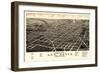 1880, Ann Arbor Bird's Eye View, Michigan, United States-null-Framed Premium Giclee Print